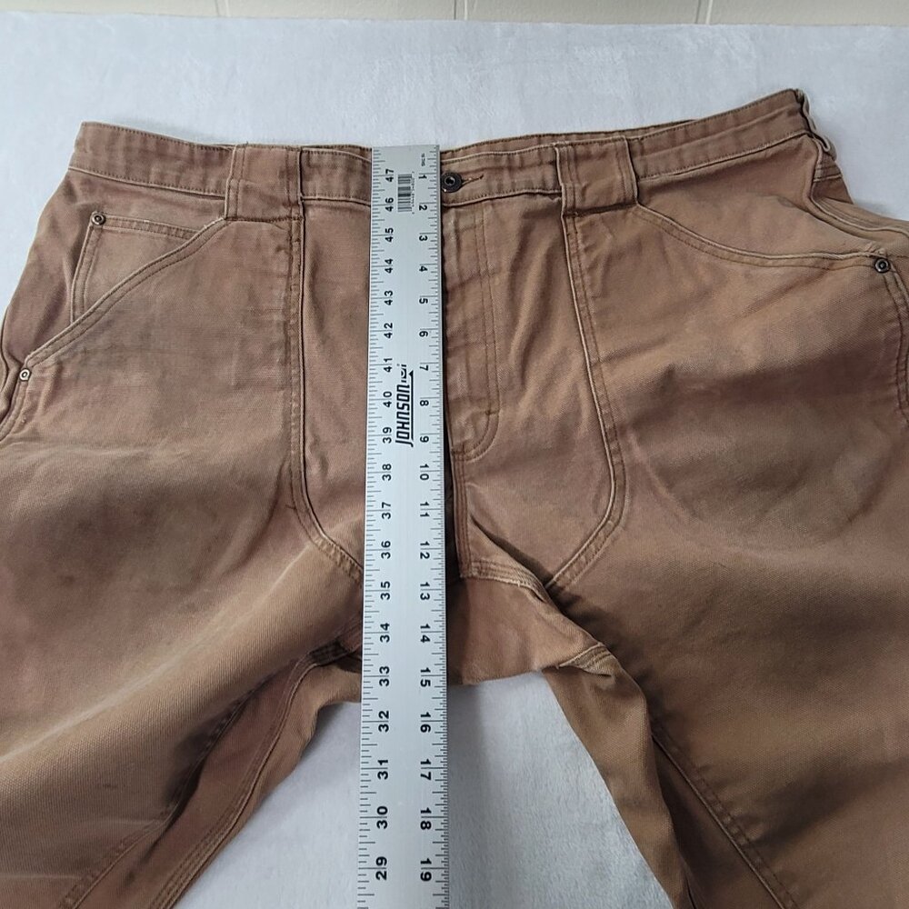 Duluth Trading Co Canvas Utility Double Knee Men's Brown Work Pants 44x30 - Picture 8 of 15